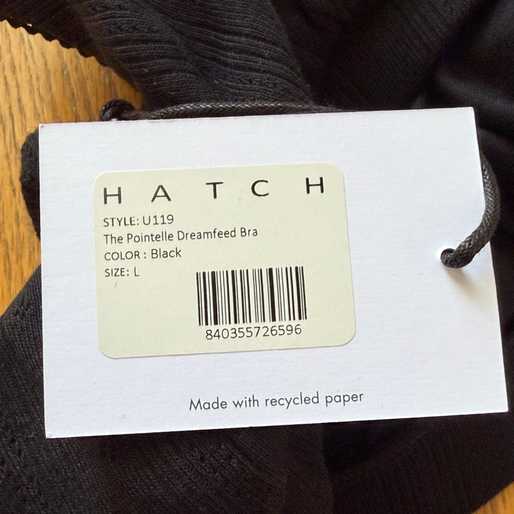 Two Hatch Dream Feed Pointelle Black Bras - Picture 6 of 6